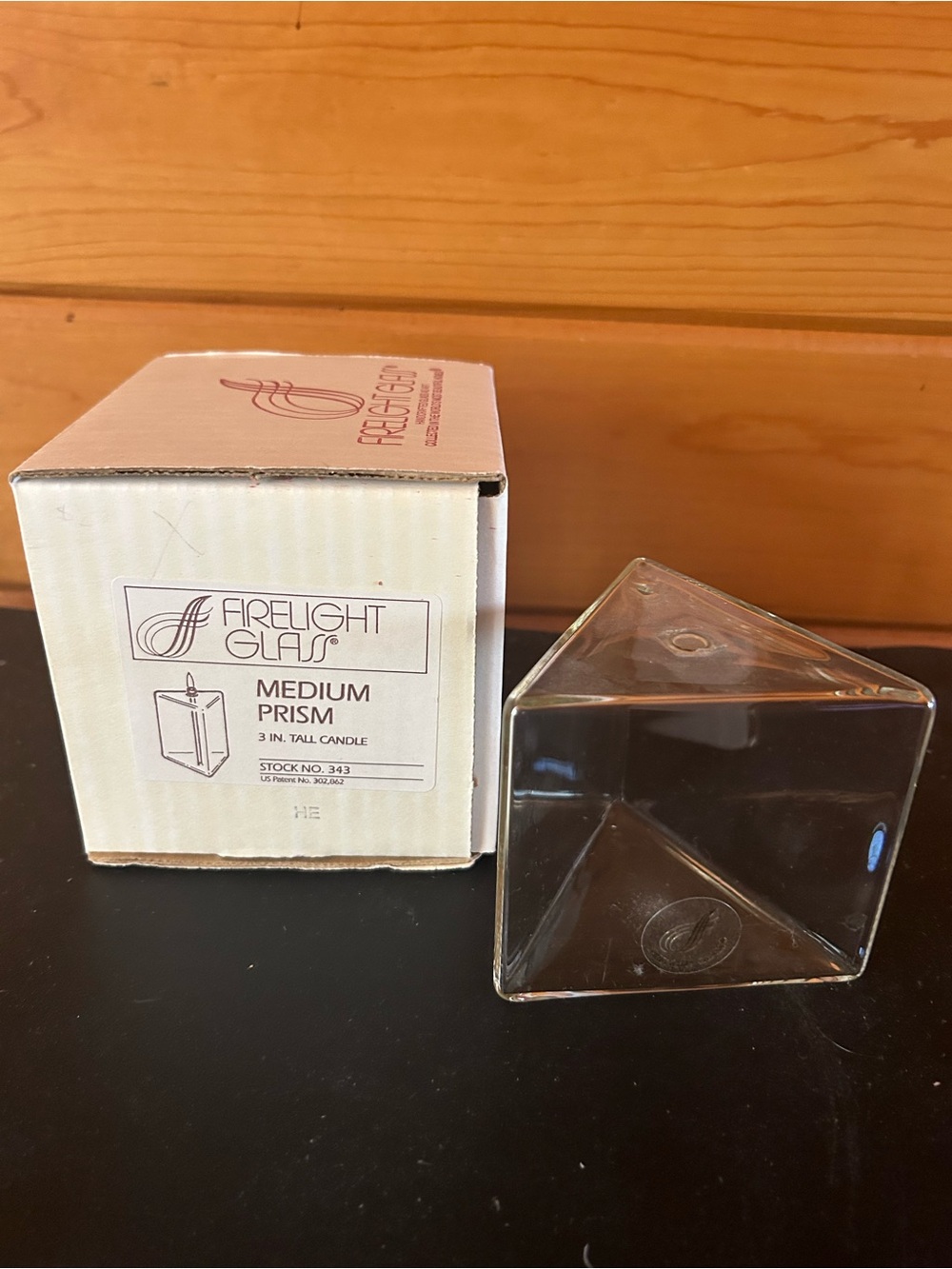 Firelight Clear Glass Medium Prism Oil Candle Holder